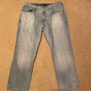 Lee Men’s Regular Fit Blue Denim Jeans 38x29
